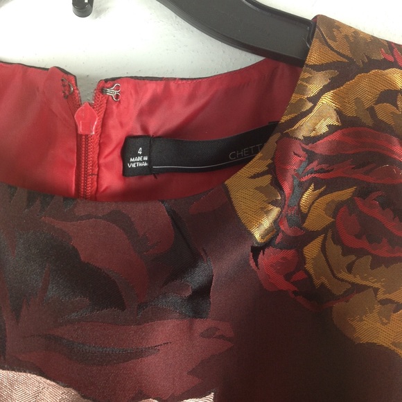 Chetta B Brocade Sleeveless Fit & Flare Dress - Picture 3 of 6